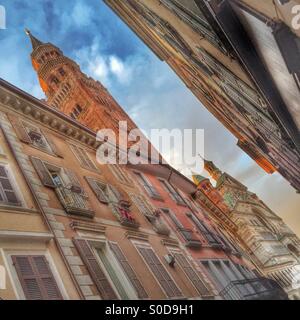Hdr view of Cremona Italy puazza duomo Stock Photo
