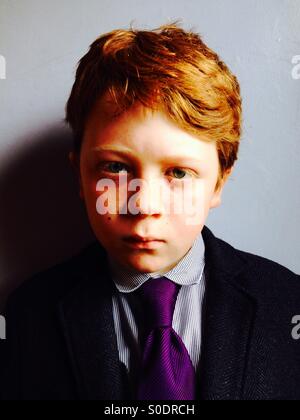 Red haired boy Stock Photo