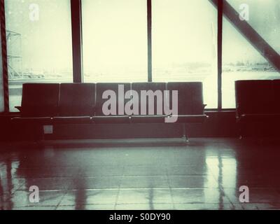 Empty seats in airport Stock Photo