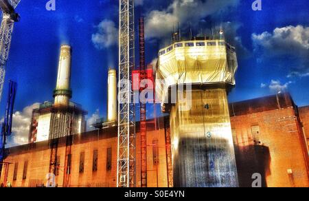 Battersea power station construction work. Stock Photo