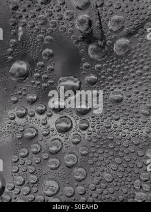 Water drops on plastic sheeting Stock Photo