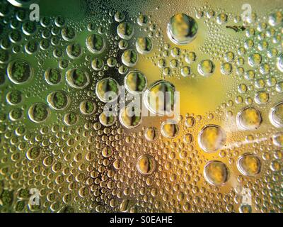 Water drops on plastic sheeting Stock Photo