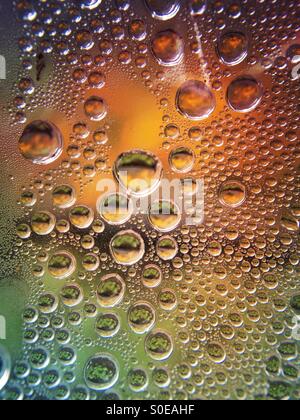 Water drops on plastic sheeting Stock Photo