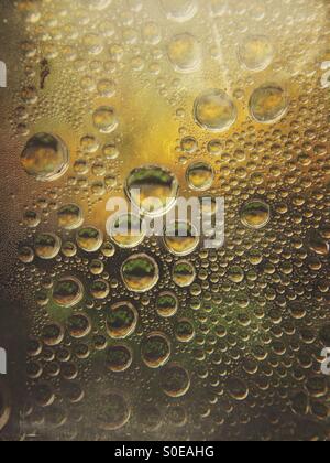 Water drops on plastic sheeting Stock Photo