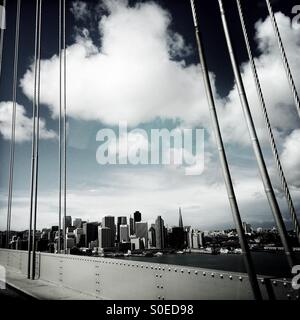 San Francisco seen from the Bay Bridge. California, USA Stock Photo