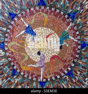 Mosaic artwork on pavement in Brisbane Australia Stock Photo
