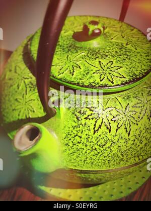 Japanese Tea Kettle Stock Photo