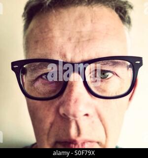 Man wearing glasses Stock Photo