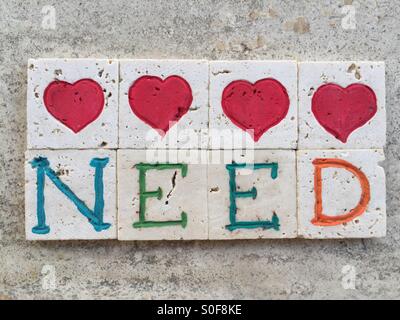 Need love conceptual composition Stock Photo