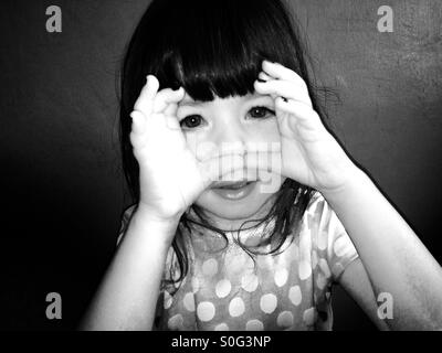 3-year old girl Stock Photo