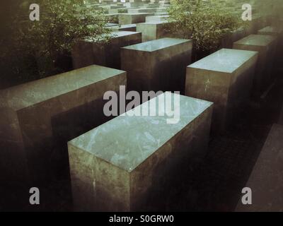 Holocaust memorial Berlin Stock Photo