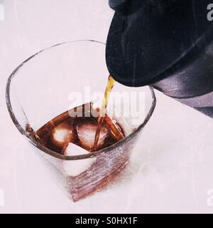 Cold brew coffee on ice Stock Photo