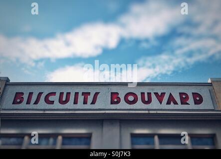 Old disused biscuits factory in France near Bourg en Bresse Stock Photo