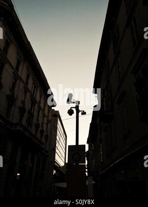 Cctv city control big brother Stock Photo