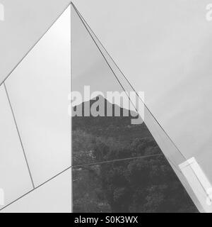Black and white photo of minimal abstract architecture Stock Photo