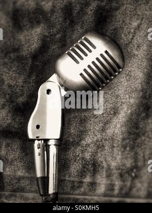 1950's style microphone Stock Photo