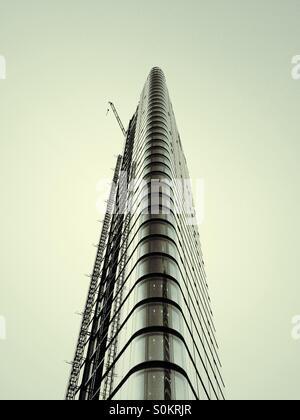 A luxury block of flats under construction on City Road, Islington, London Stock Photo