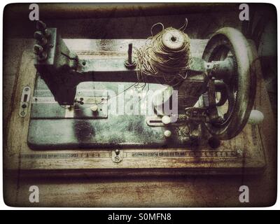 Vintage sewing machine. Stock Photo