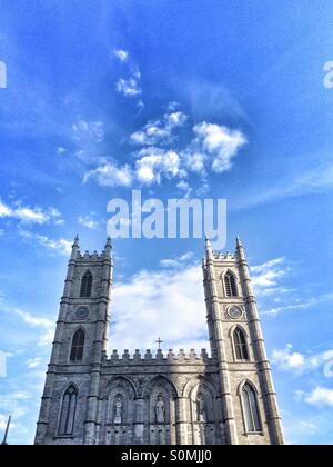 Notre Dame Basilica , Old Montreal , Quebec, Canada Stock Photo