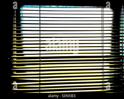 Fogged window. Clear and not so clear. Bright and obstructed. From light unto darkness. Two-part. Many lines. Duality. Stock Photo