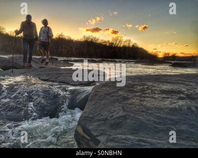 Exploring the Potomac River , Harper's Ferry, West Virginia Stock Photo