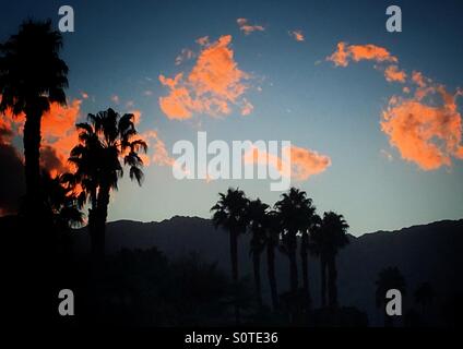 Sunset in La Quinta, California Stock Photo