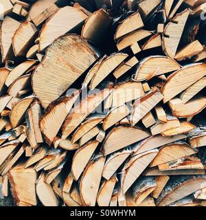 Firewood prepared for the winter Stock Photo