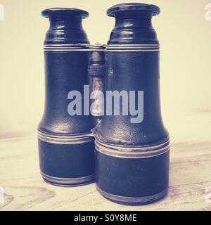 Antique binoculars Stock Photo