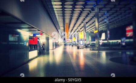 Deserted baggage hall at terminal 5 London Heathrow Stock Photo