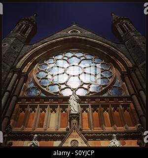 Capturing the midday Sunlight at Clonard Monastery in west Belfast Stock Photo