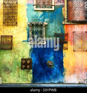 SAntana Row Wall in San Jose Stock Photo