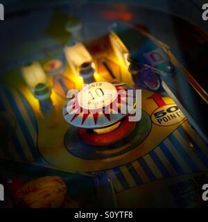 Close up of vintage pinball machine Stock Photo