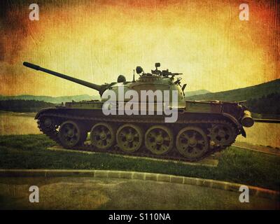 T-55 tank on display at Park of Military History in Pivka, Slovenia Stock Photo
