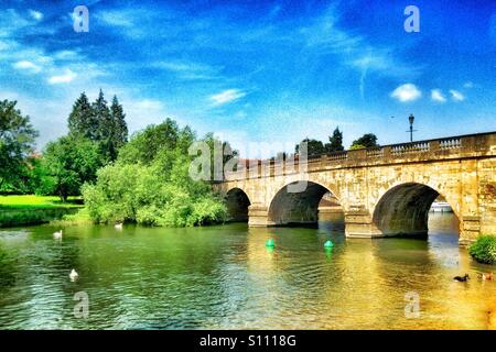 Wallingford bridge, Oxfordshire, UK Stock Photo