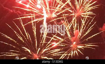 Fireworks exploding Stock Photo