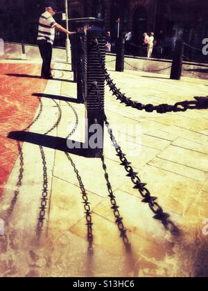 A chain fence. Stock Photo
