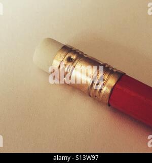 Eraser on the end of a pencil Stock Photo