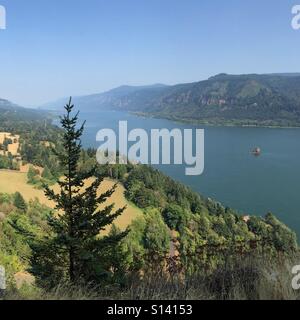 Columbia River Gorge Washington side Stock Photo