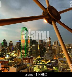 Skyline of Dallas Texas from the Reunion Tower Stock Photo