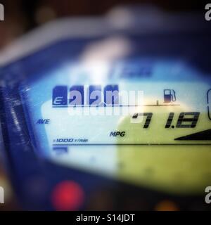71.8 miles per gallon Stock Photo