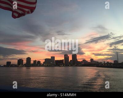 Sunset over New Orleans Stock Photo