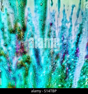 Soap on a car windscreen Stock Photo