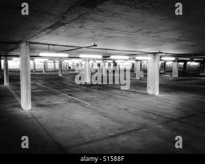 An empty parking garage. Stock Photo