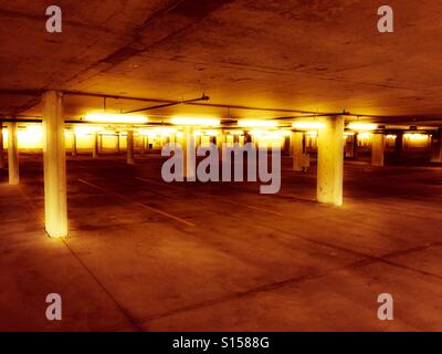 An underground parking garage. Stock Photo