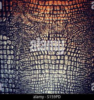 crocodile skin pattern in metal Stock Photo