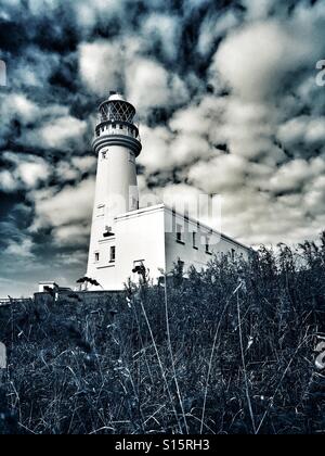 Flambrough head lighthouse Stock Photo