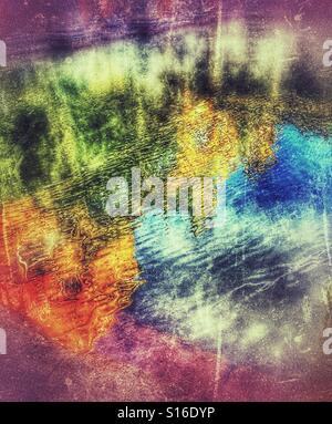 Abstract reflection in water Stock Photo