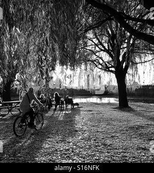 People in a park Stock Photo