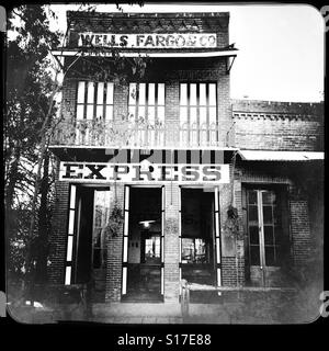 Wells Fargo and Company building on Main Street. Columbia State Historic Park, Columbia, Tuolumne County,  California, USA Stock Photo