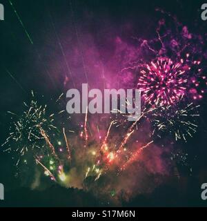 Fireworks on Bonfire night Stock Photo